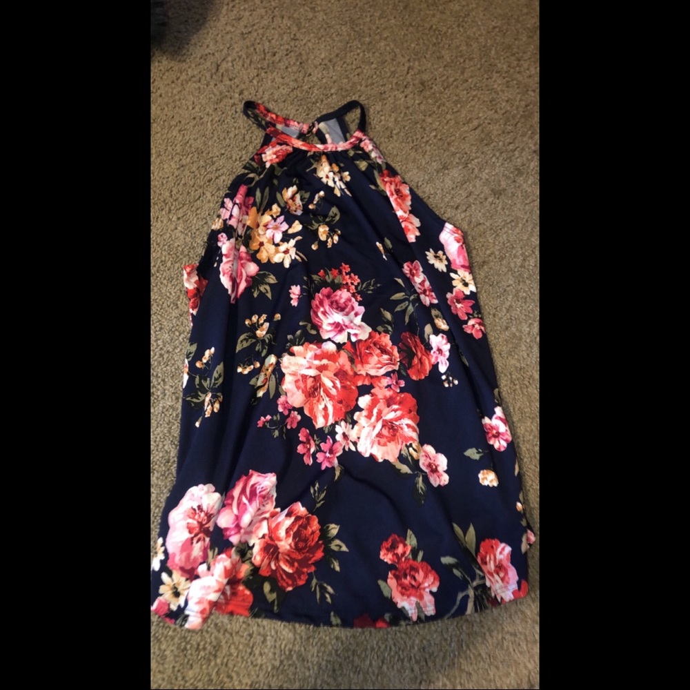 Floral halter top